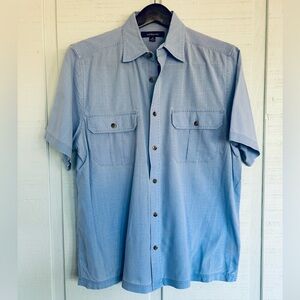 Croft & Barrow Mineral Blue Casual Button Down Shirt 100% Cotton